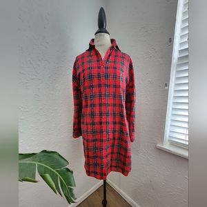 Passport Buffalo Print Button-up Long Sleeve Dress